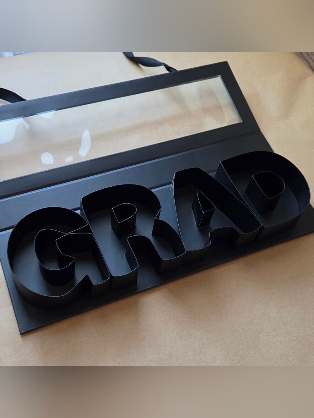 Cook With Color Fillable "GRAD" Word Food Storage Gift Box In Black - Picture 2 of 5